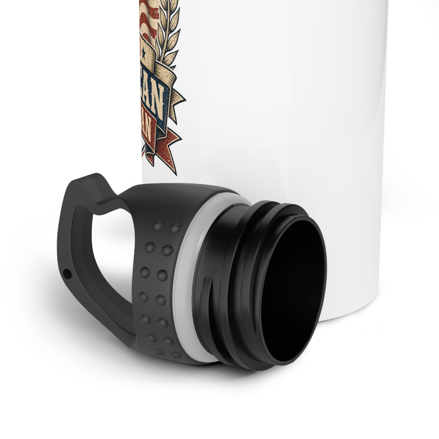 Proud American Christian Stainless Steel Water Bottle | Patriotic Design