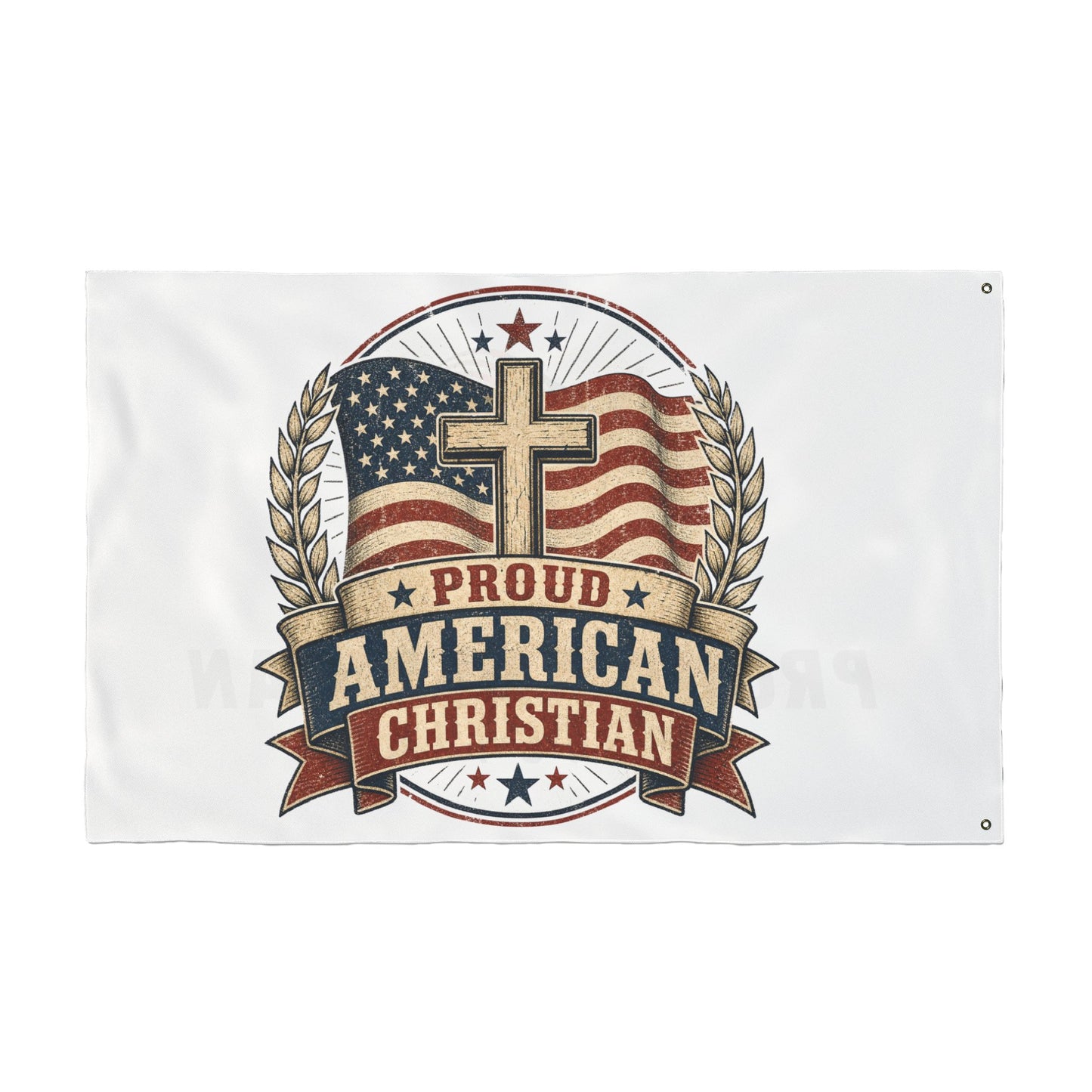 Double-Sided Flag – Proud American Christian Outdoor Banner