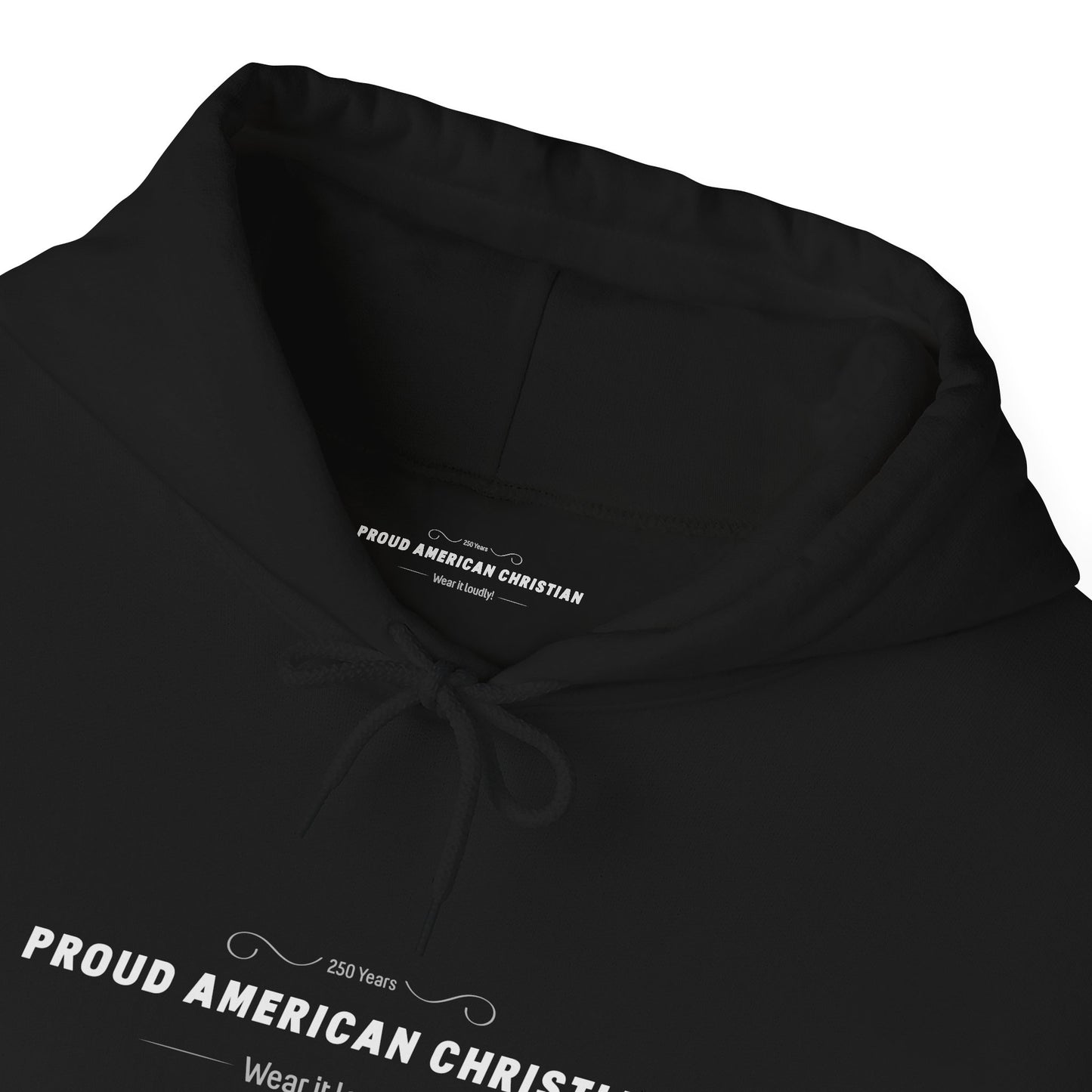 Proud American Christian Hoodie — Flag & Cross Patriotic Pullover