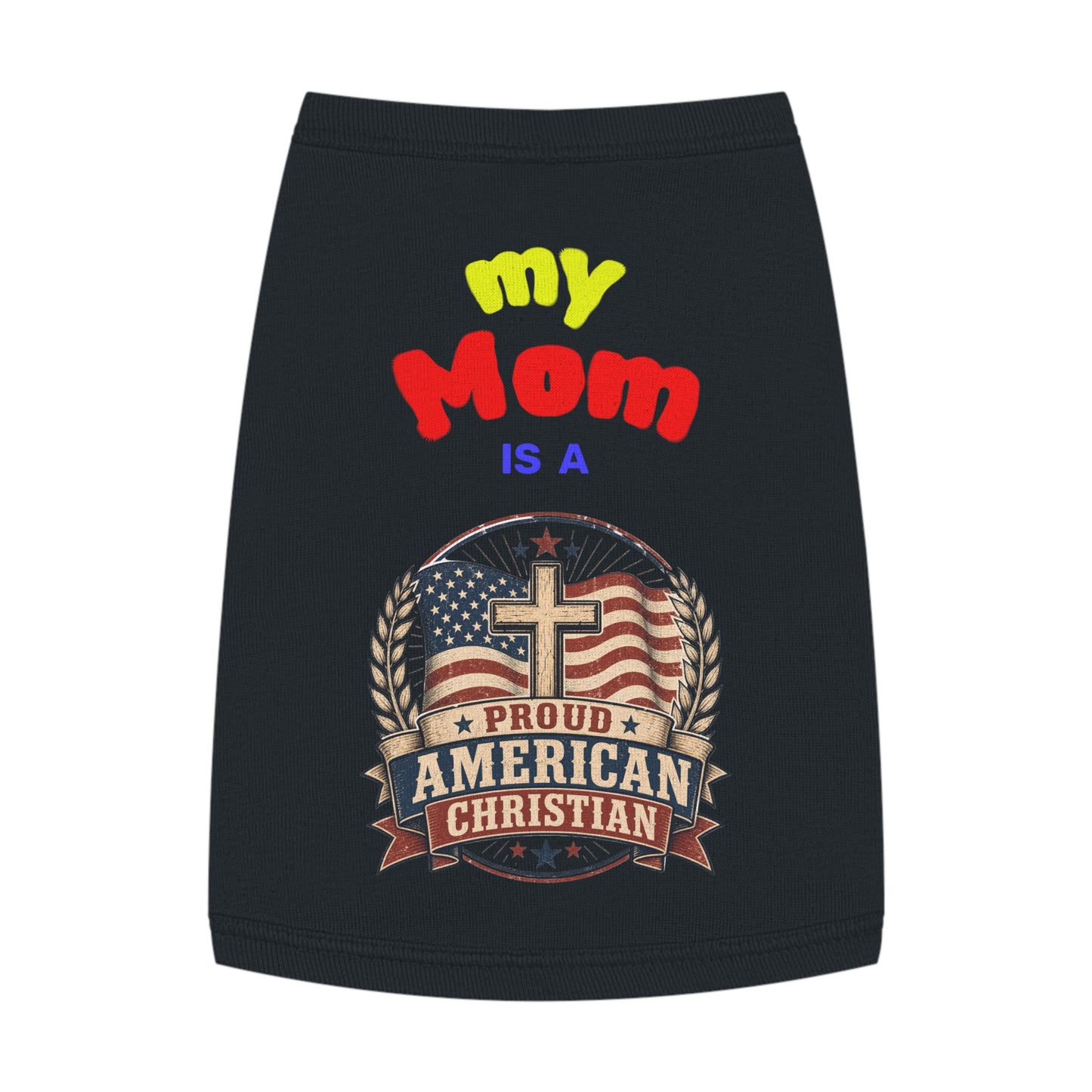 Proudly American Christian Pet Tank Top | Patriotic Design