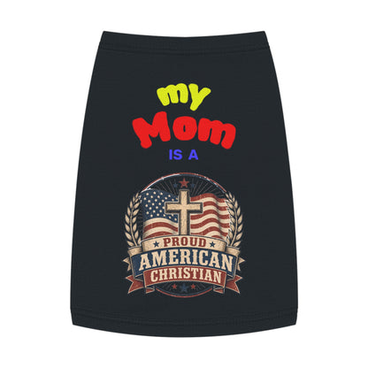 Proudly American Christian Pet Tank Top | Patriotic Design