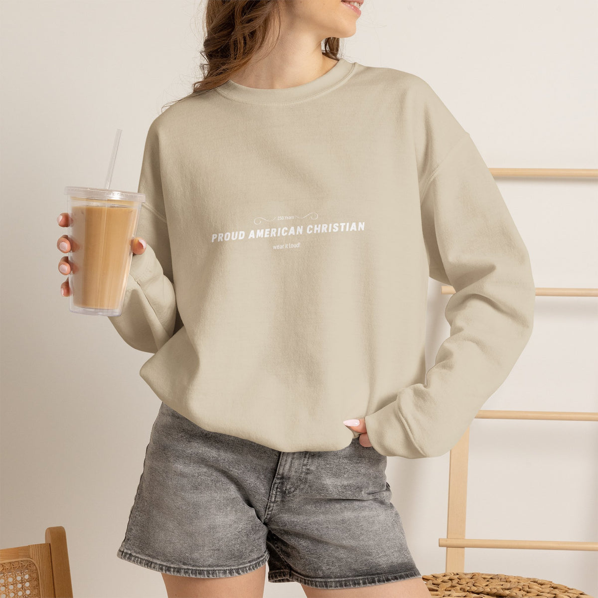 American Christian Crewneck Sweatshirt (Ladies)