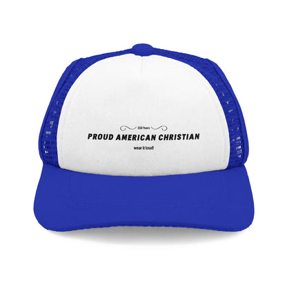Proud American Christian Trucker Hat for Dogs