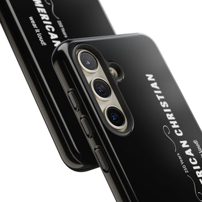 Proud American Christian Tough Phone Case — Slim Black Protective Cover