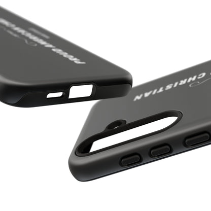 Proud American Christian Tough Phone Case — Slim Black Protective Cover