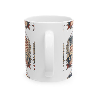 Proudly American Christian Mug — Patriotic Design