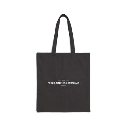 Proud American Christian Cotton Canvas Tote Bag