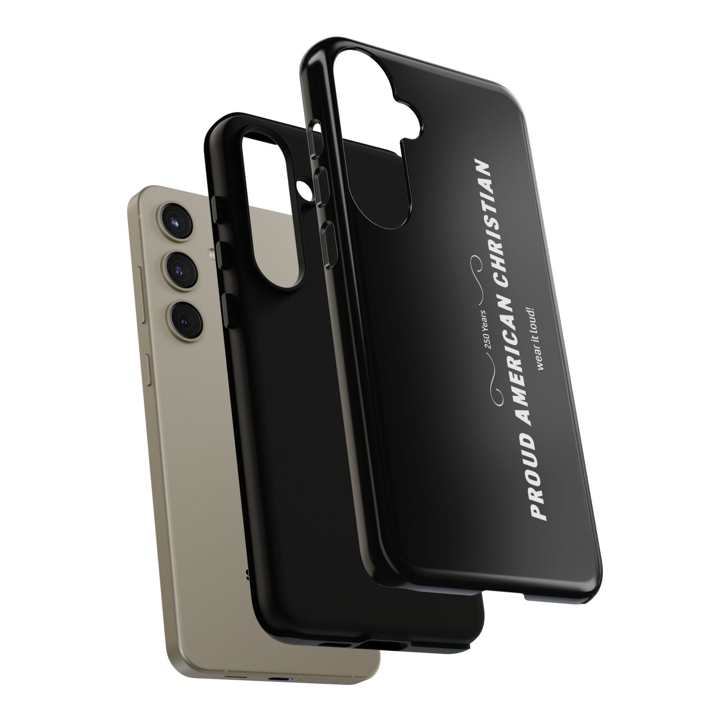Proud American Christian Tough Phone Case — Slim Black Protective Cover