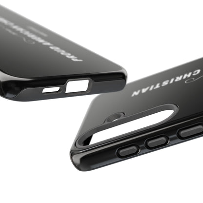 Proud American Christian Tough Phone Case — Slim Black Protective Cover