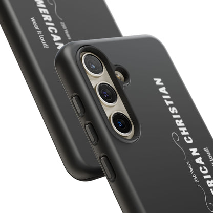 Proud American Christian Tough Phone Case — Slim Black Protective Cover