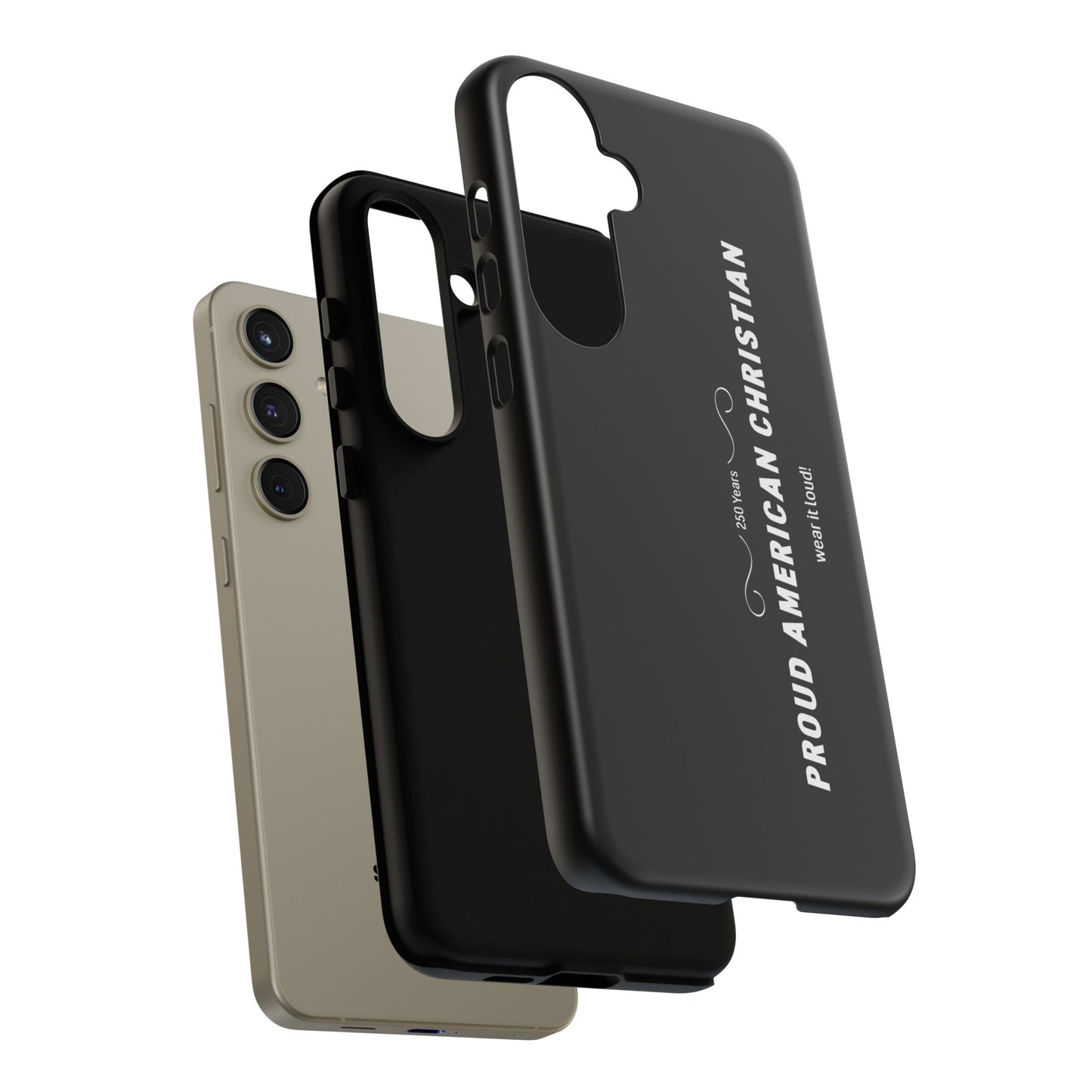 Proud American Christian Tough Phone Case — Slim Black Protective Cover