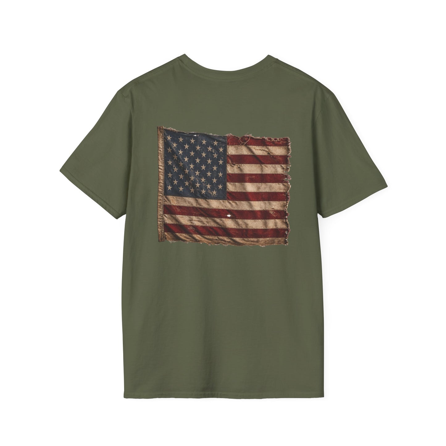 American Christian T-Shirt — Patriotic Flag Design (Adult)