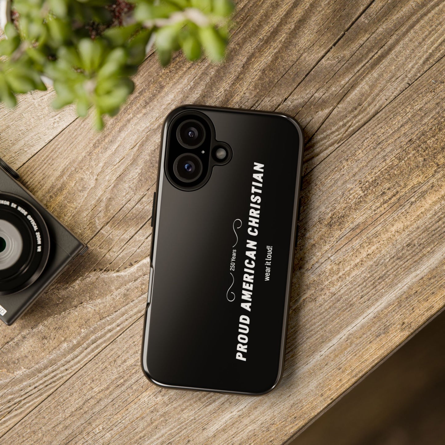 Proud American Christian Tough Phone Case — Slim Black Protective Cover
