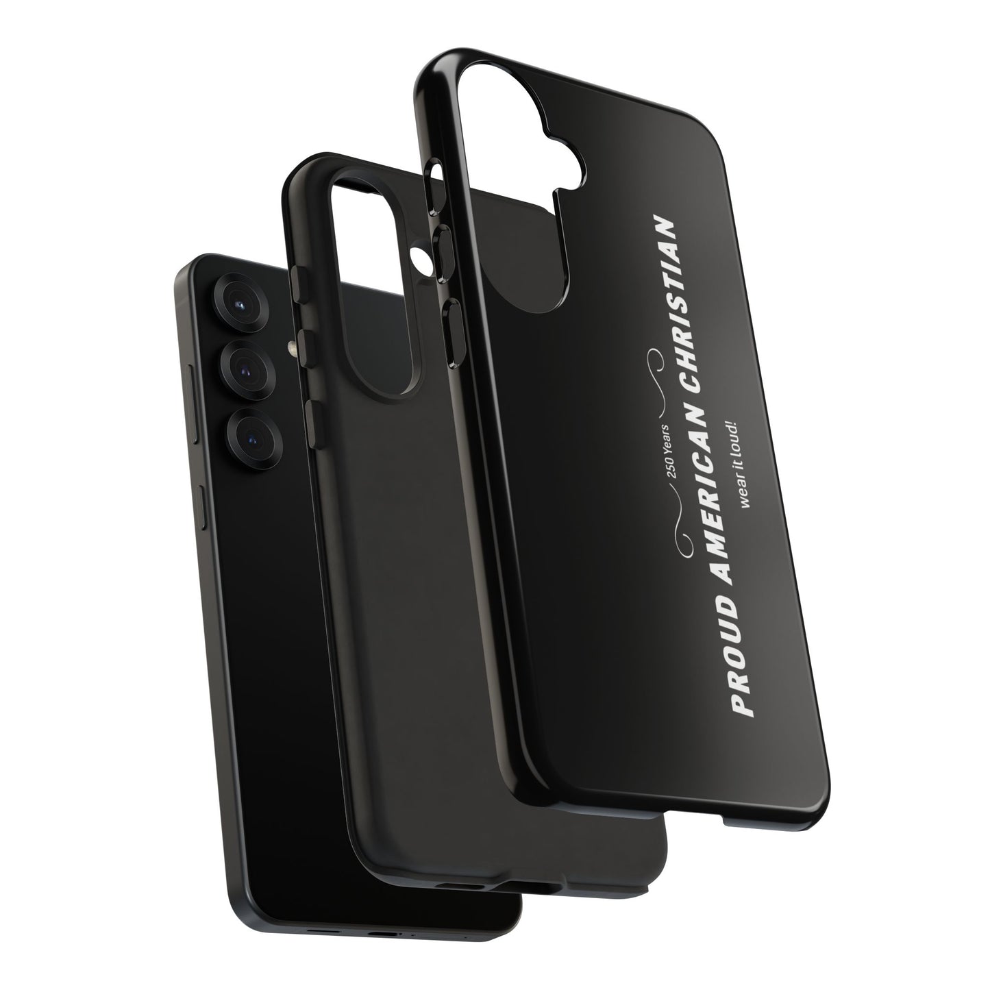 Proud American Christian Tough Phone Case — Slim Black Protective Cover