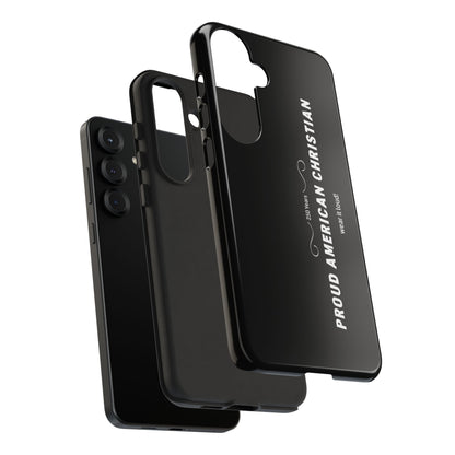 Proud American Christian Tough Phone Case — Slim Black Protective Cover