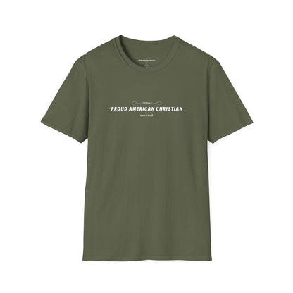 American Christian T-Shirt — Patriotic Flag Design (Adult)