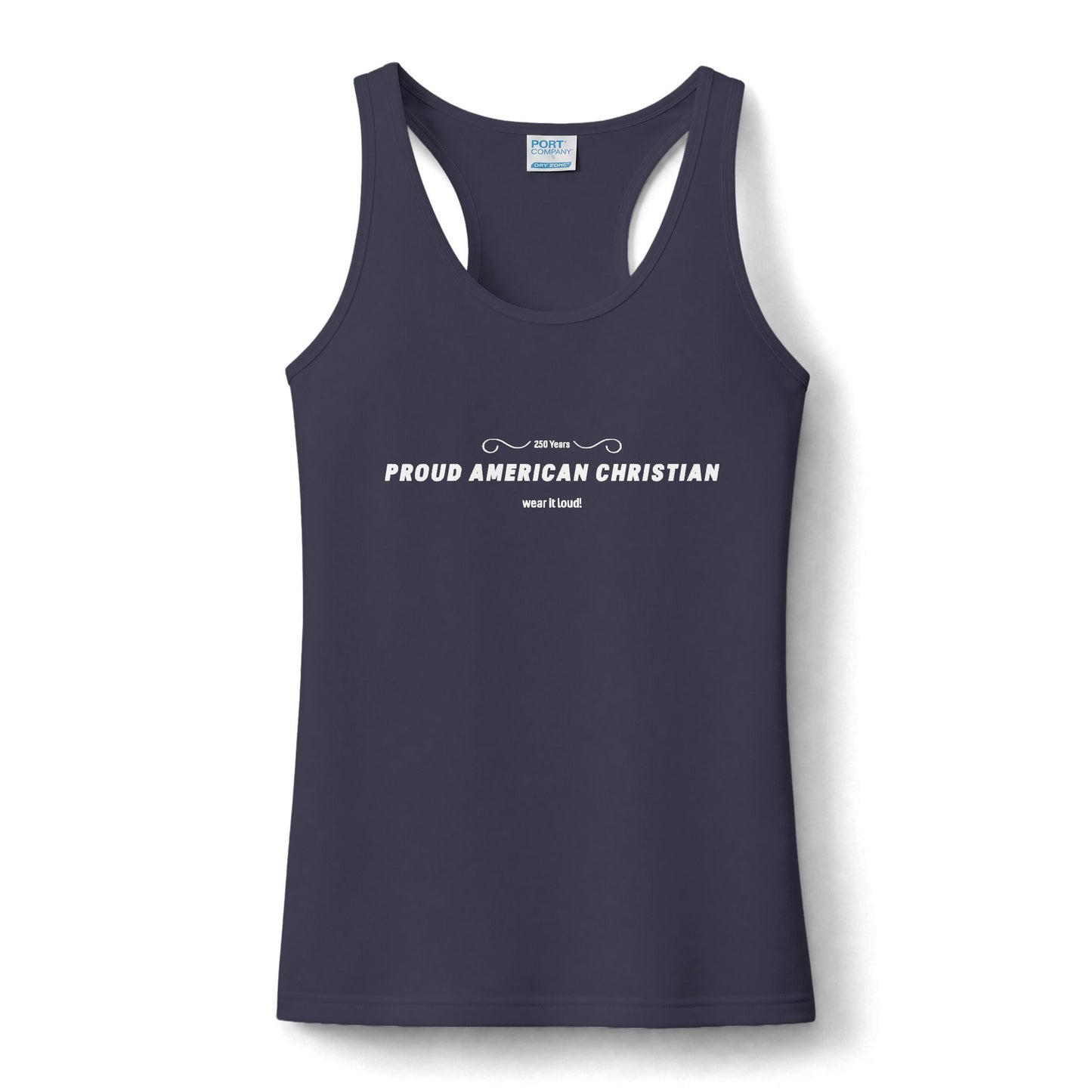 Proud American Christian Tank Top — Women's Faith & Patriot Performance Tank