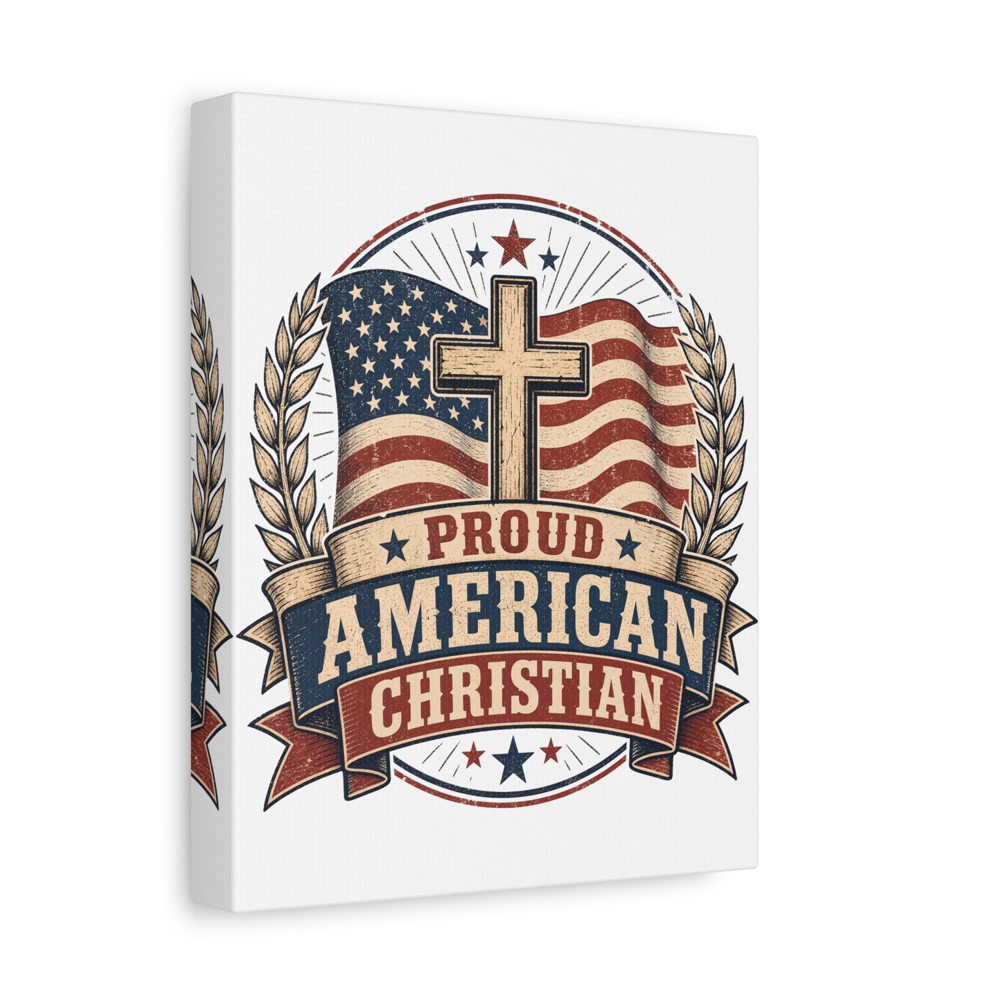 Proud American Christian Canvas Wall Art