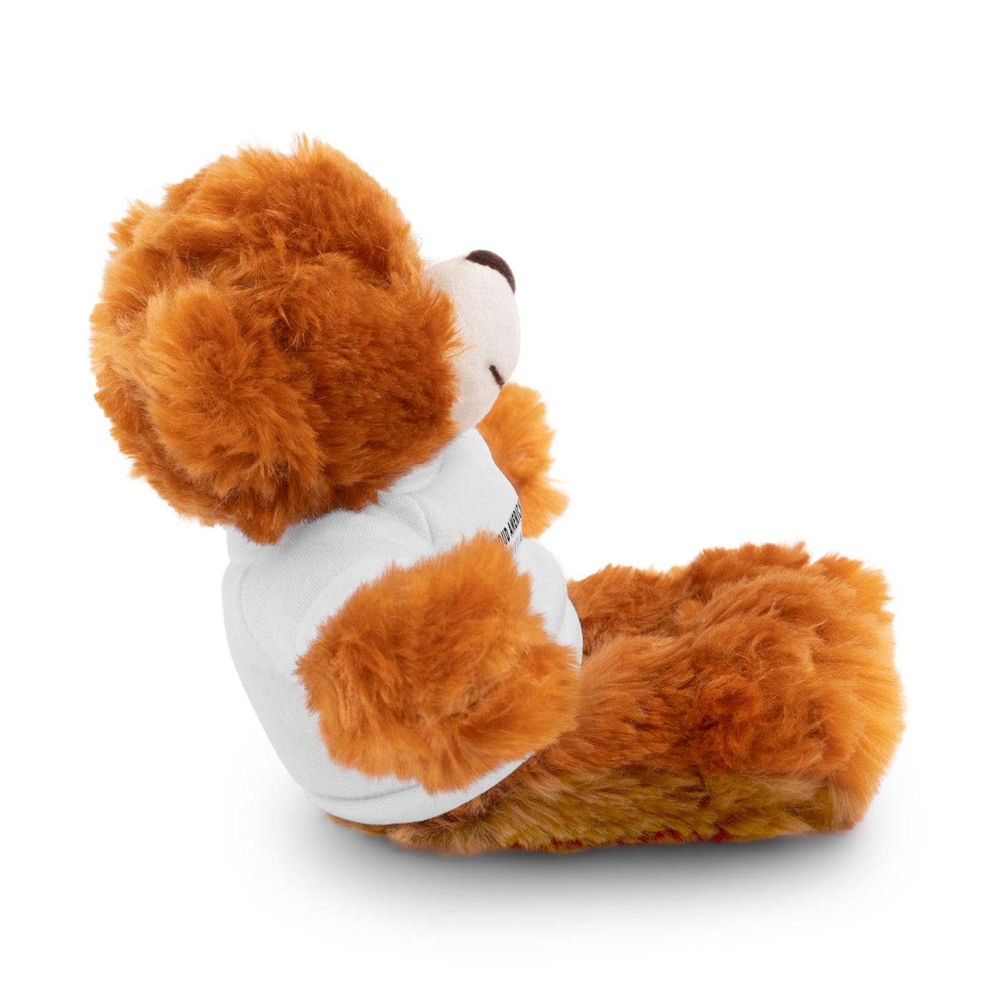Brown Plush Teddy Bear with White Tee — 'Proud American Christian' Stuffed Animal Gift