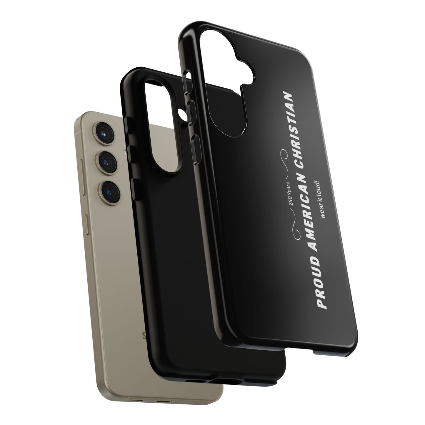 Proud American Christian Tough Phone Case — Slim Black Protective Cover