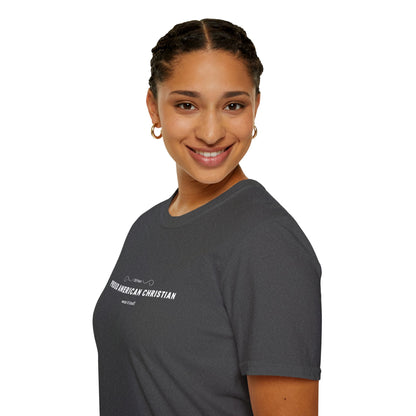 Proud American Christian T-Shirt — "Wear it loudly!" Patriotic Faith Tee
