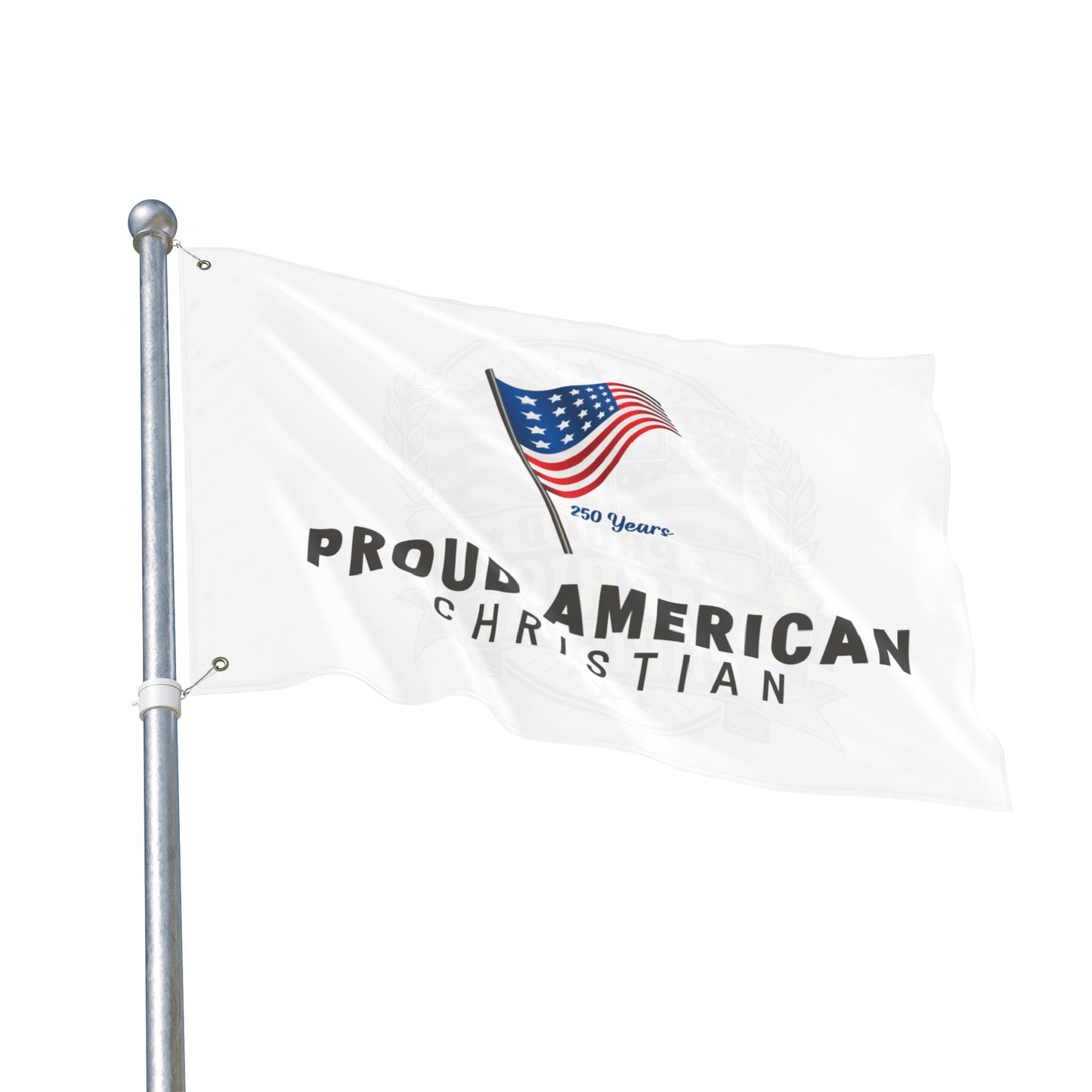 Double-Sided Flag – Proud American Christian Outdoor Banner
