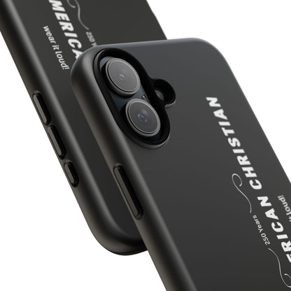 Proud American Christian Tough Phone Case — Slim Black Protective Cover