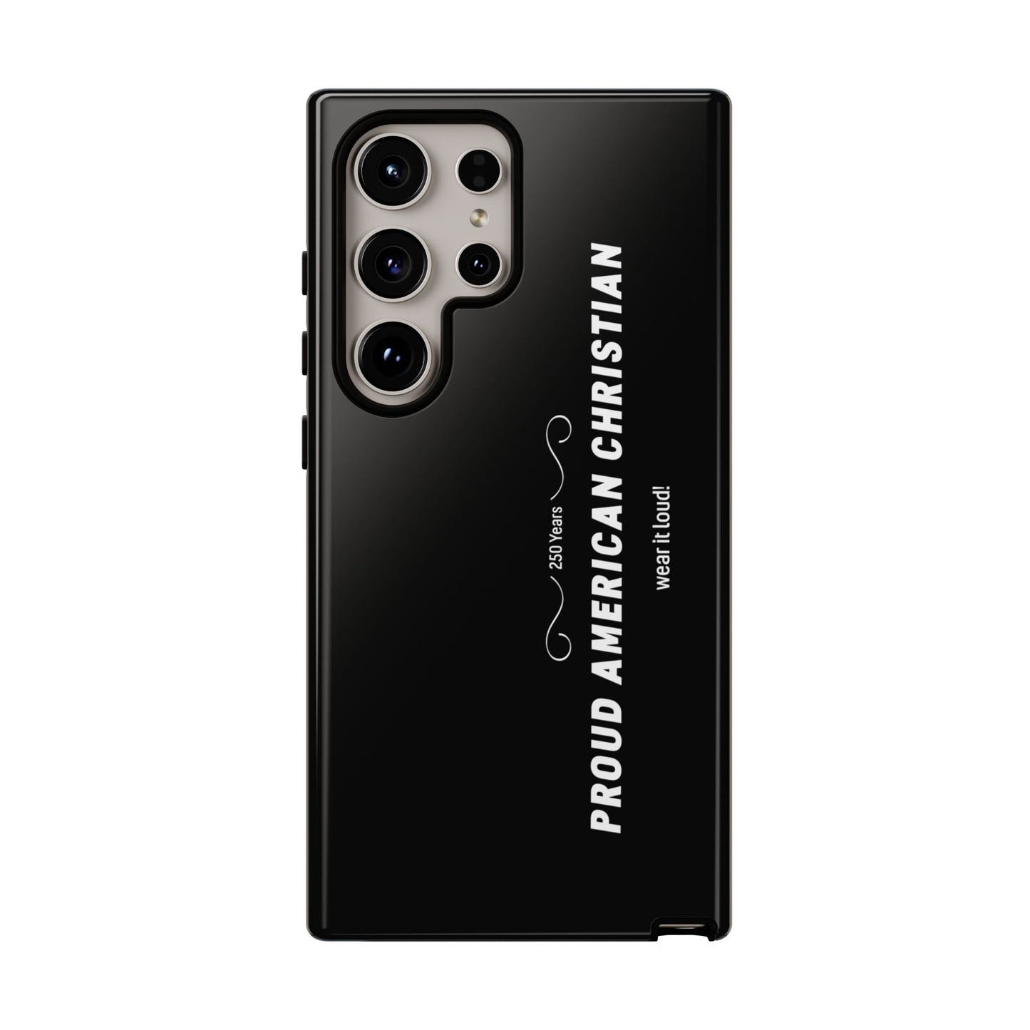 Proud American Christian Tough Phone Case — Slim Black Protective Cover