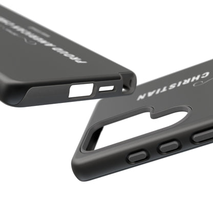 Proud American Christian Tough Phone Case — Slim Black Protective Cover