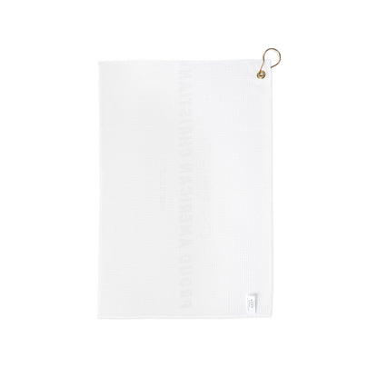 Proud American Christian Golf Towel – 'Walk Loudly' Patriotic Golf Accessory