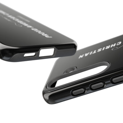 Proud American Christian Tough Phone Case — Slim Black Protective Cover