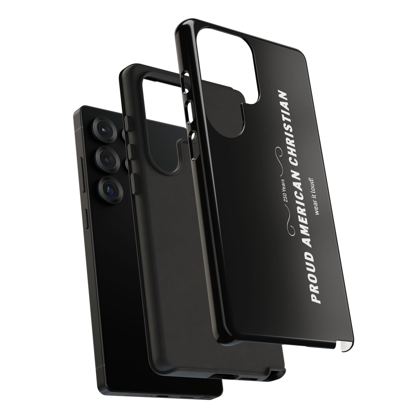 Proud American Christian Tough Phone Case — Slim Black Protective Cover
