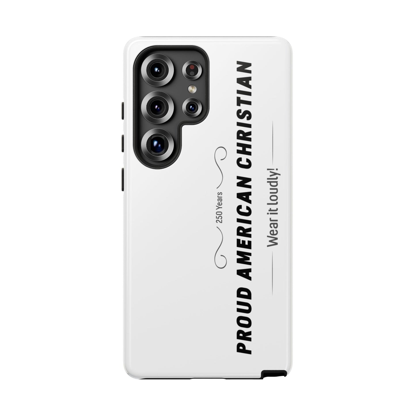 Proud American Christian iPhone Case — "Wear It Loudly" Patriotic Religious Phone Cover