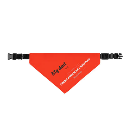Clip-on Pet Bandana — Patriotic Faith Design