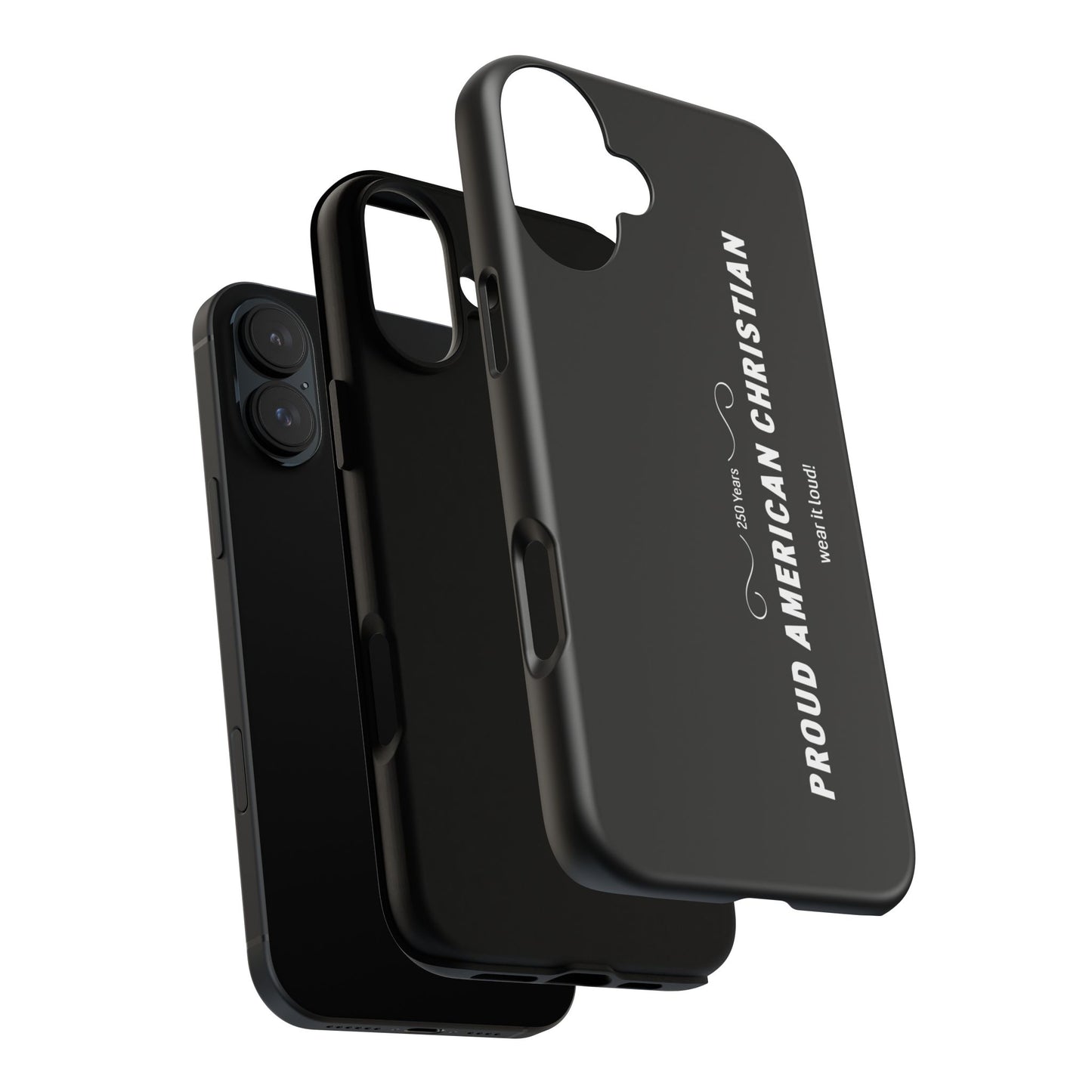 Proud American Christian Tough Phone Case — Slim Black Protective Cover