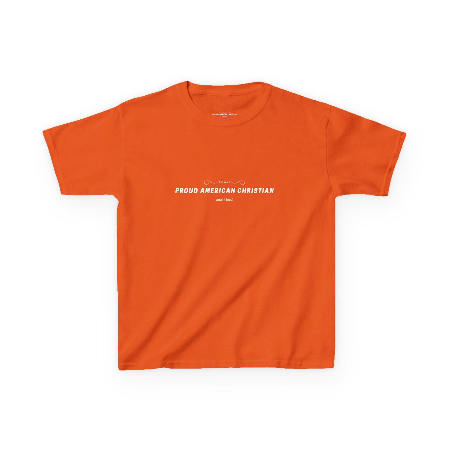 Kids T‑Shirt - "Proud American Christian" Minimalist Faith Tee for Children