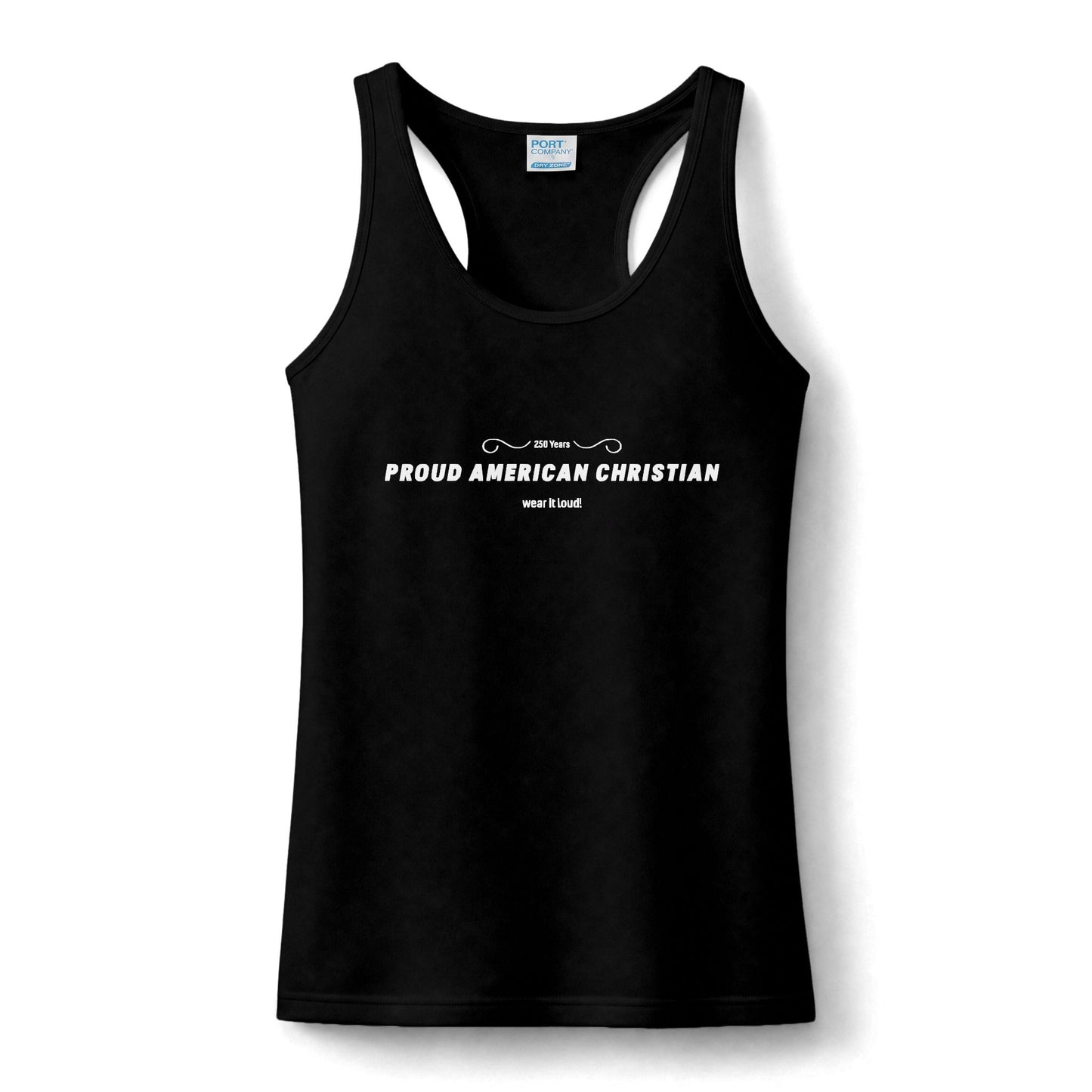 Proud American Christian Tank Top — Women's Faith & Patriot Performance Tank