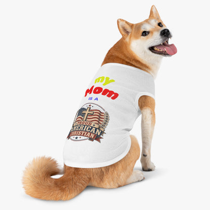Proudly American Christian Pet Tank Top | Patriotic Design