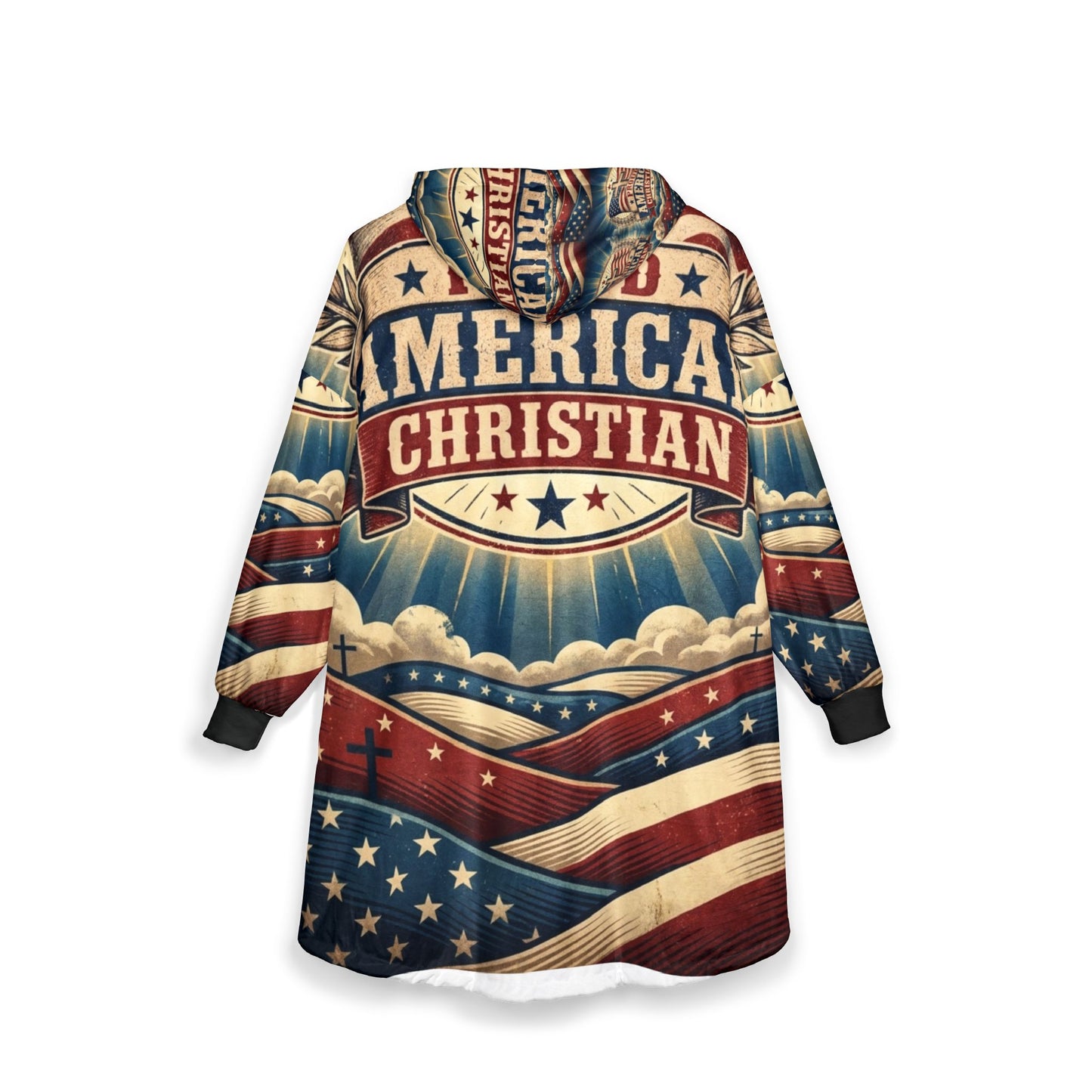 Proud American Christian Hooded Blanket
