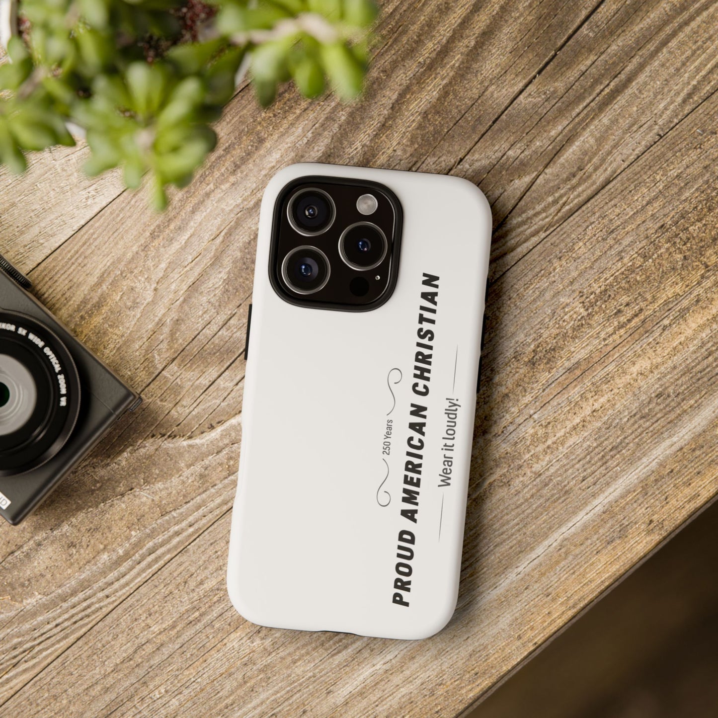 Proud American Christian iPhone Case — "Wear It Loudly" Patriotic Religious Phone Cover