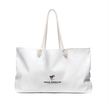 Proud American Christian Weekender Bag — Patriotic Religious Travel Tote