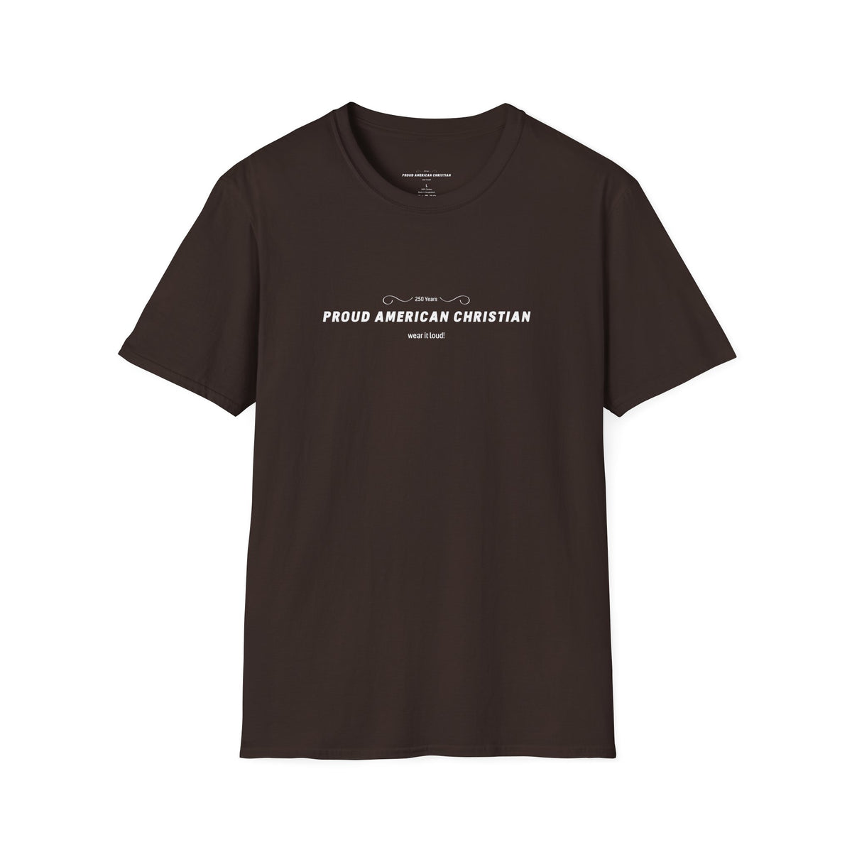 American Christian T-Shirt — Patriotic Flag Design (Adult)