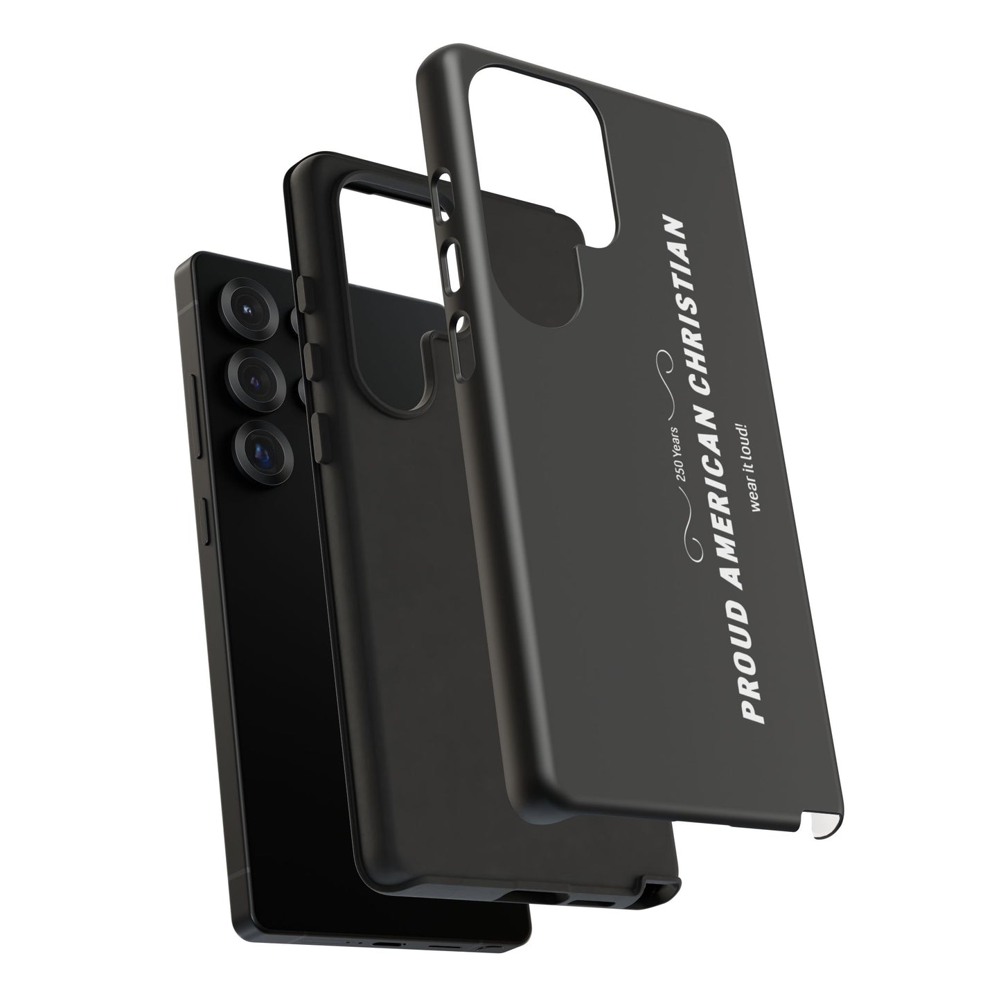 Proud American Christian Tough Phone Case — Slim Black Protective Cover