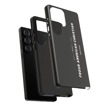 Proud American Christian Tough Phone Case — Slim Black Protective Cover