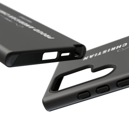 Proud American Christian Tough Phone Case — Slim Black Protective Cover