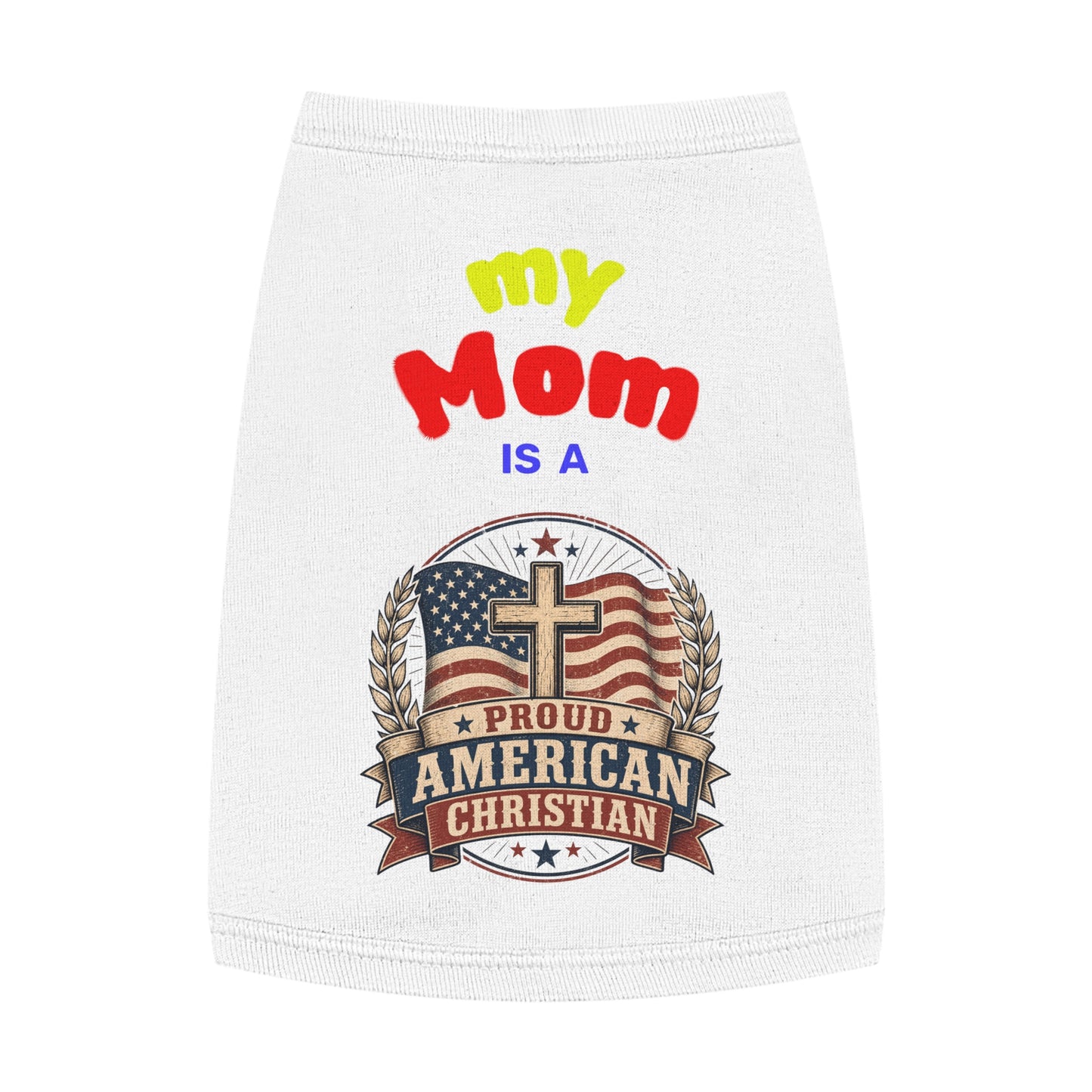 Proudly American Christian Pet Tank Top | Patriotic Design