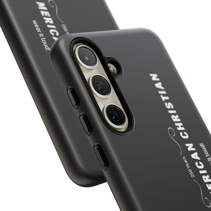 Proud American Christian Tough Phone Case — Slim Black Protective Cover