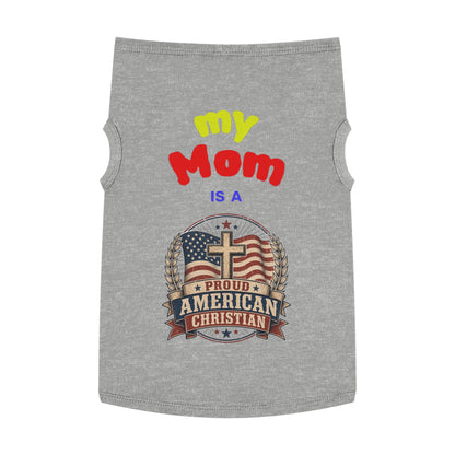 Proudly American Christian Pet Tank Top | Patriotic Design