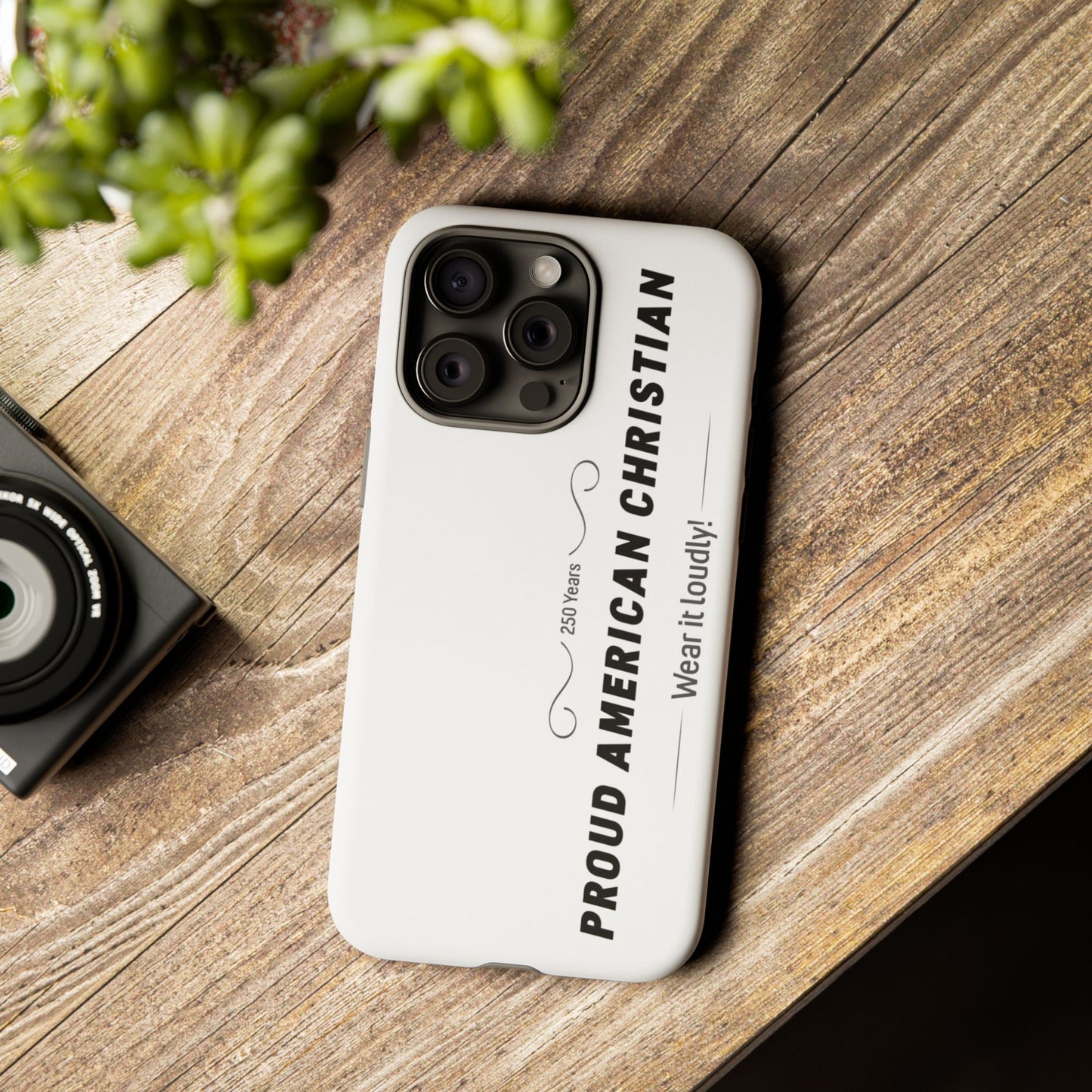 Proud American Christian iPhone Case — "Wear It Loudly" Patriotic Religious Phone Cover