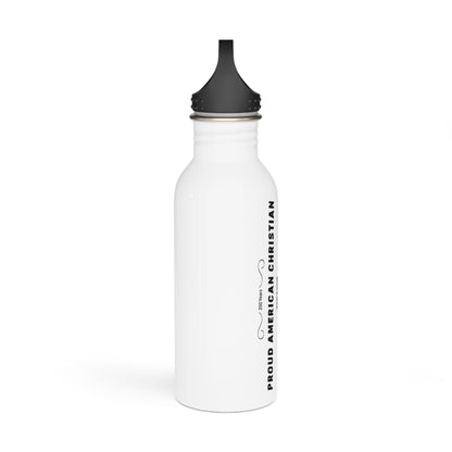Proud American Christian Stainless Steel Water Bottle | Patriotic Design